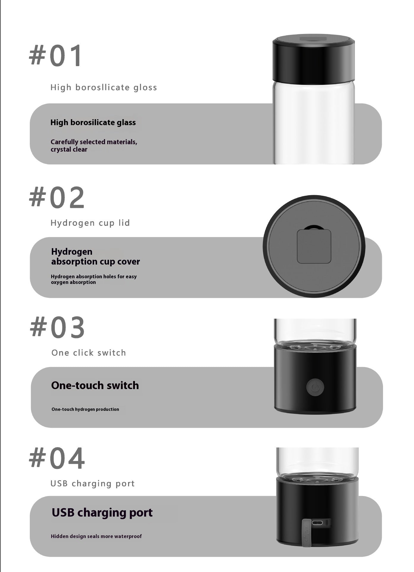 Hydroxy™ - Hydrogen Rich Water Bottle - Goods Grind - Stay Active Live Fully